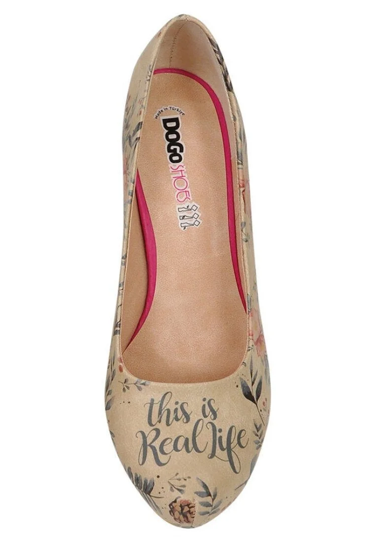 Women Vegan Leather Beige High Heels - Real life Design