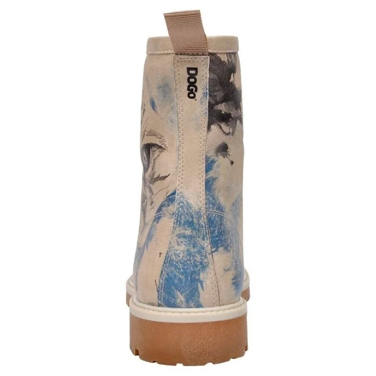 Women Vegan Leather Beige Long Boots - Deepness Design