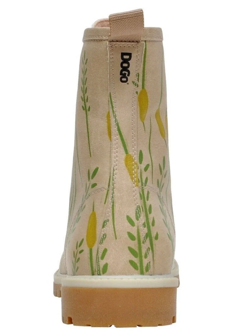Women Vegan Leather Beige Long Boots - Hi Design