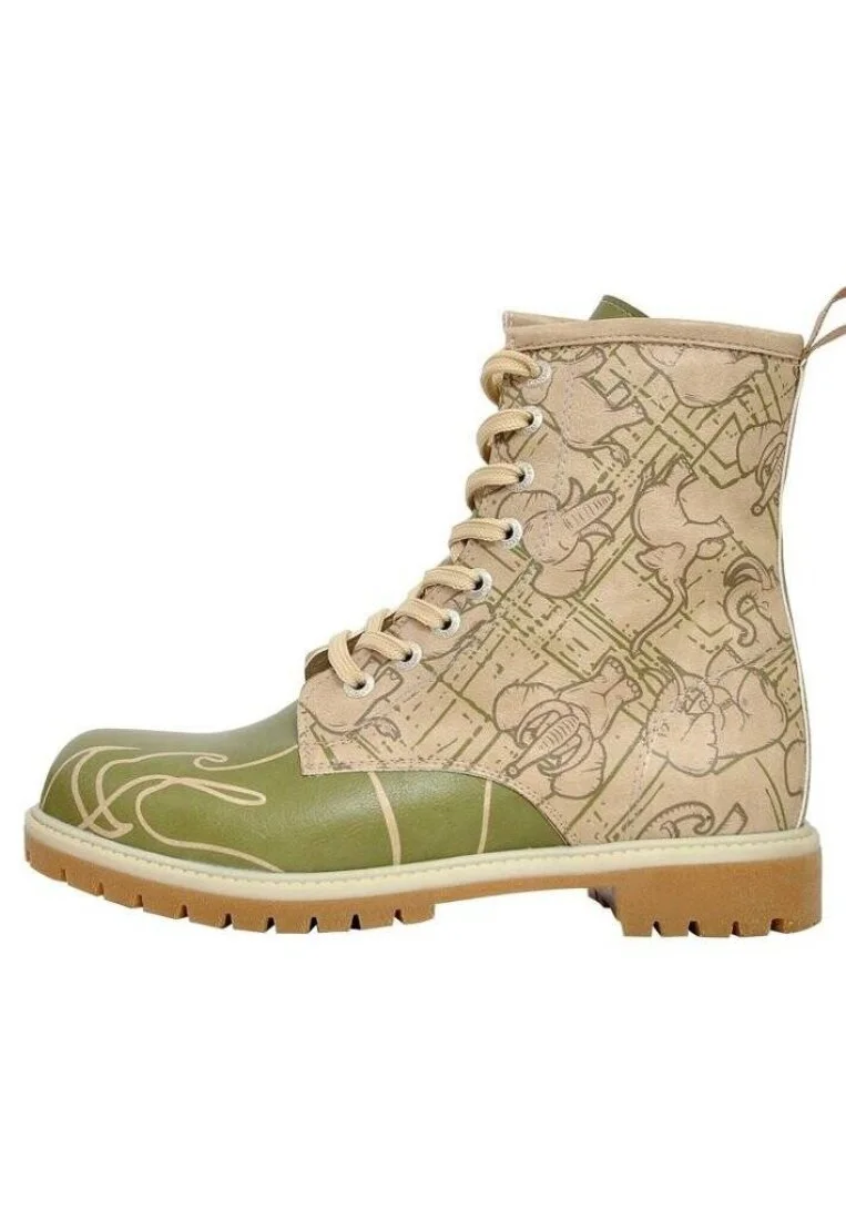 Women Vegan Leather Beige Long Boots - Polielephant Design