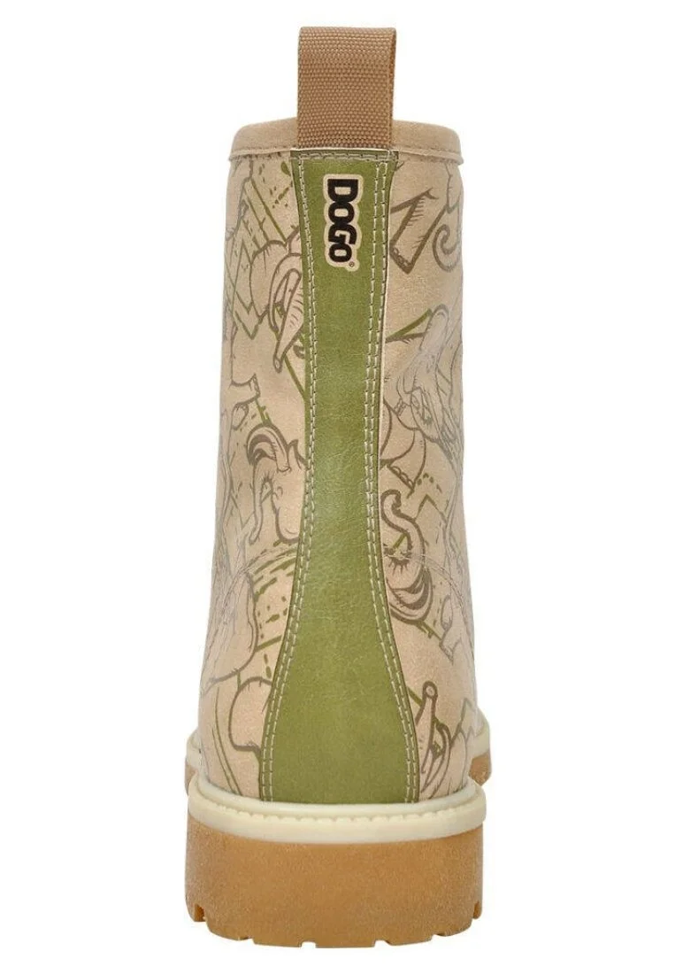 Women Vegan Leather Beige Long Boots - Polielephant Design