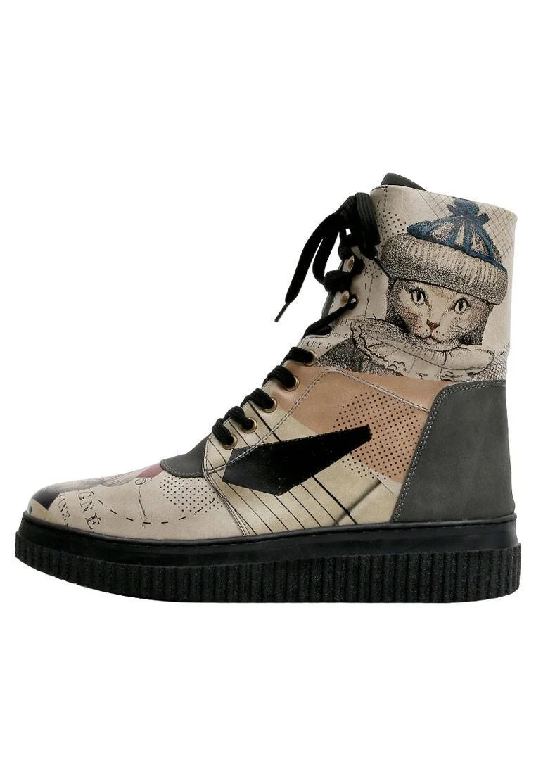 Women Vegan Leather Beige Long Boots - Mon Cher Design