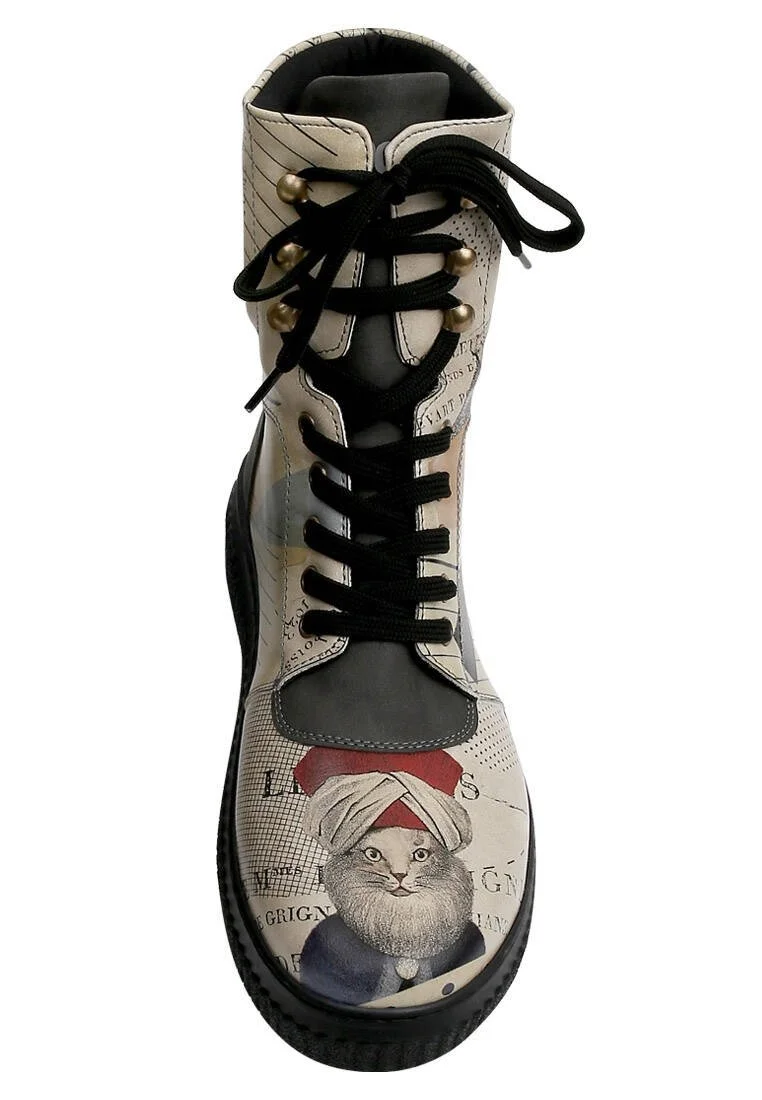 Women Vegan Leather Beige Long Boots - Mon Cher Design