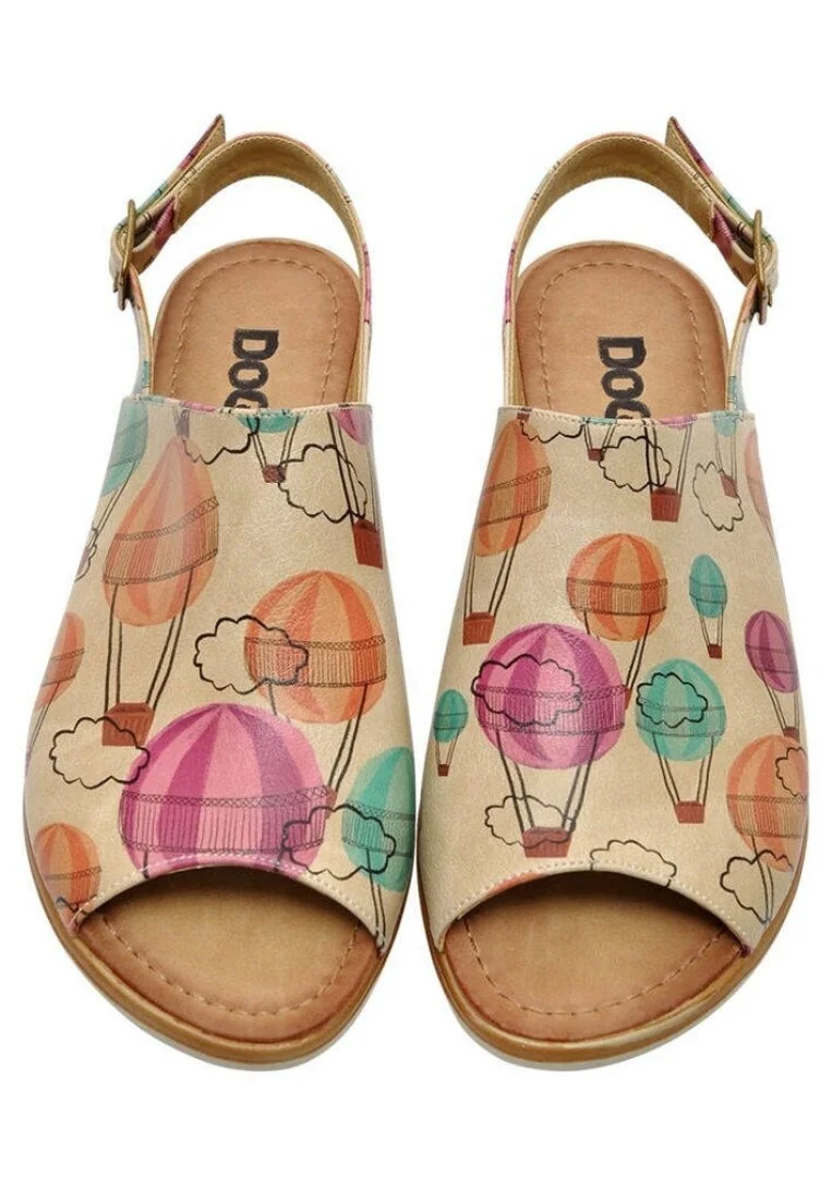 Women Vegan Leather Beige Sandals - Up Design