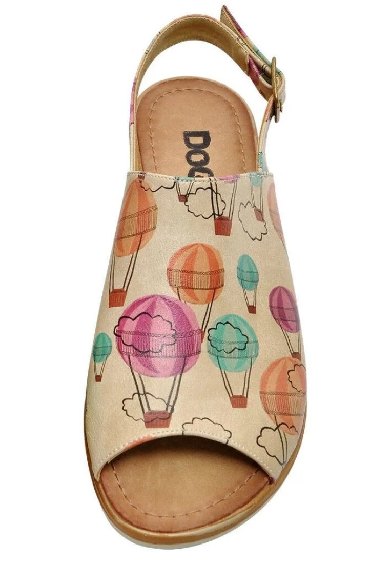 Women Vegan Leather Beige Sandals - Up Design