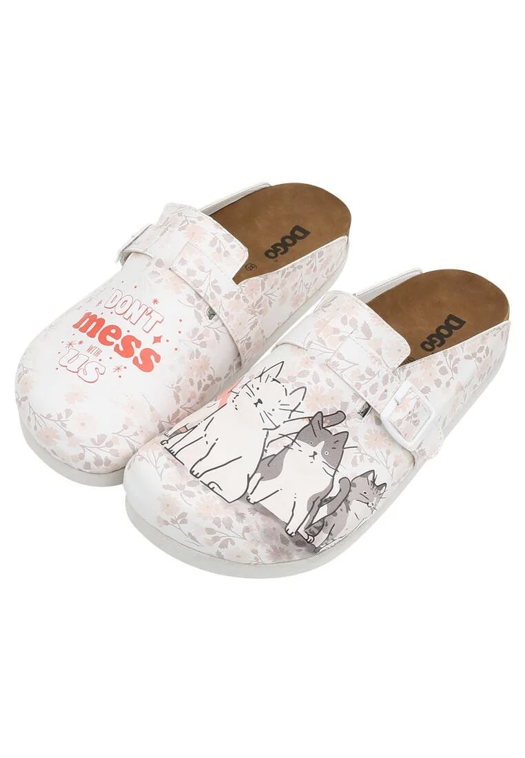 Women Vegan Leather Beige Slippers - Trouble Makers Design