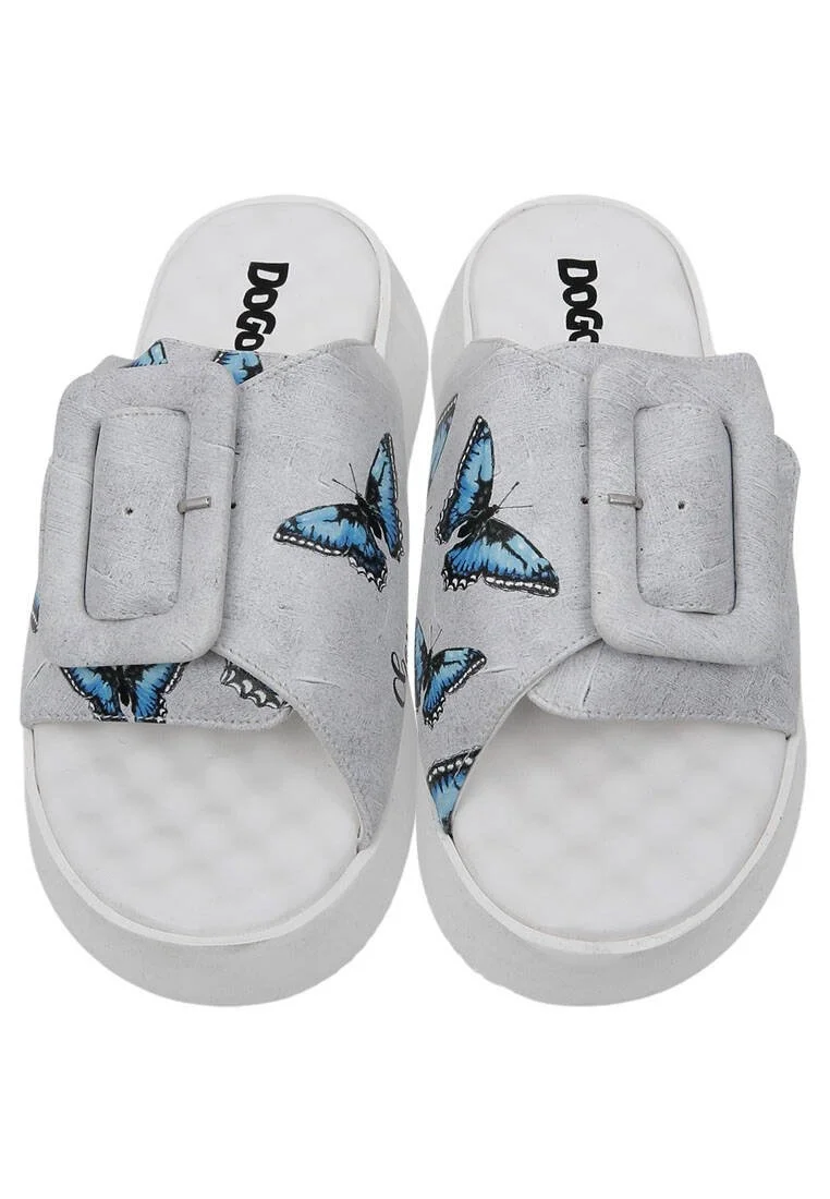 Women Vegan Leather Beige Slippers - Change is Good Design