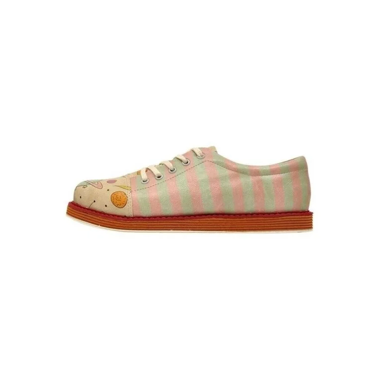 Women Vegan Leather Beige Sneakers - Animal Planets Design