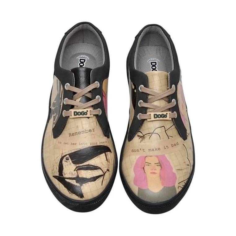 Women Vegan Leather Beige Sneakers - Into Your Heart Design