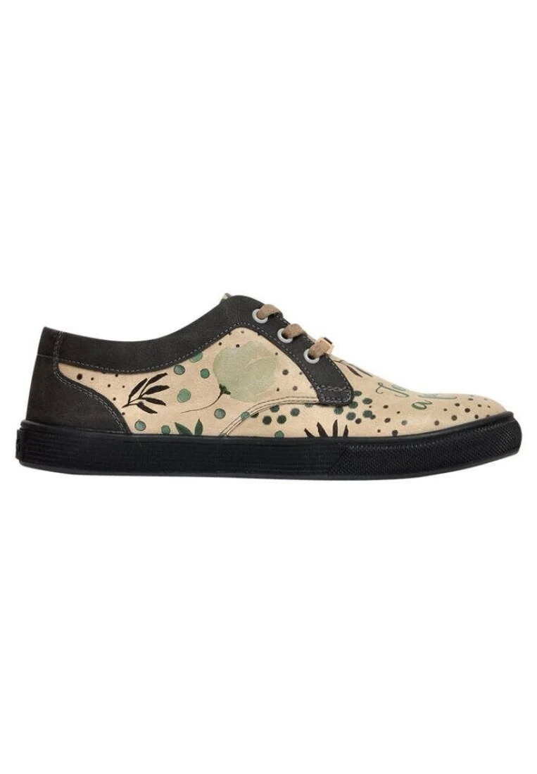 Women Vegan Leather Beige Sneakers - Today is a Fairy Tale Design