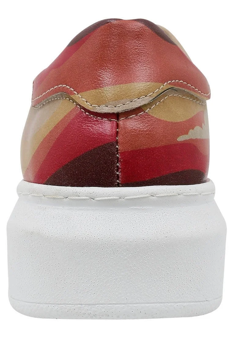 Women Vegan Leather Beige Sneakers - Arizona Dream Design