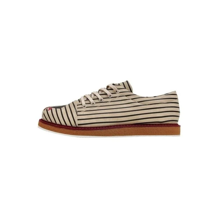 Women Vegan Leather Beige Sneakers - Dalmatian Design