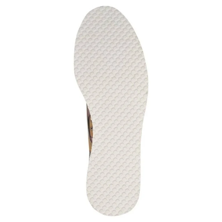Women Vegan Leather Beige Sneakers - Dalmatian Design