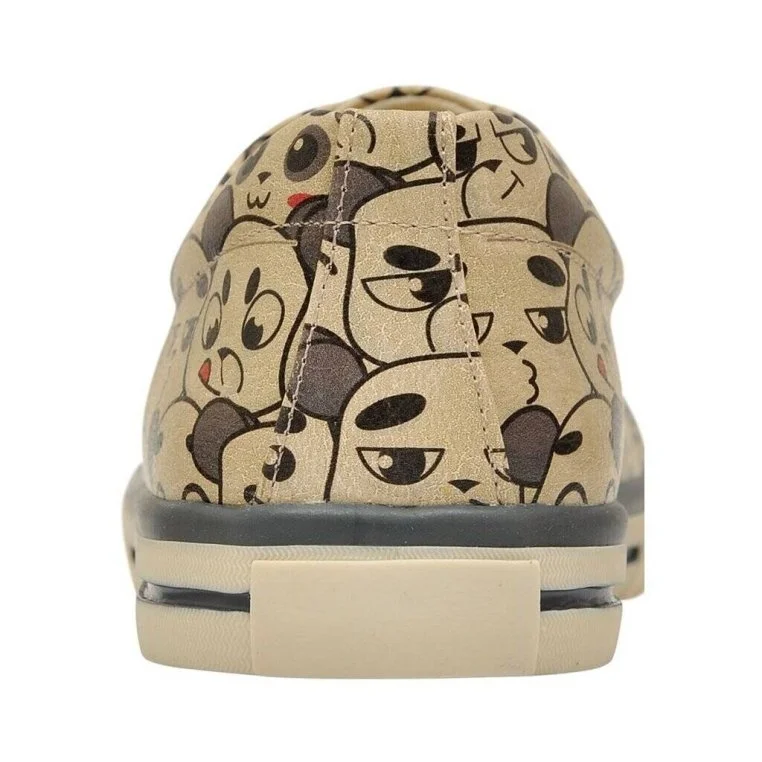 Women Vegan Leather Beige Sneakers - Hug Me Design