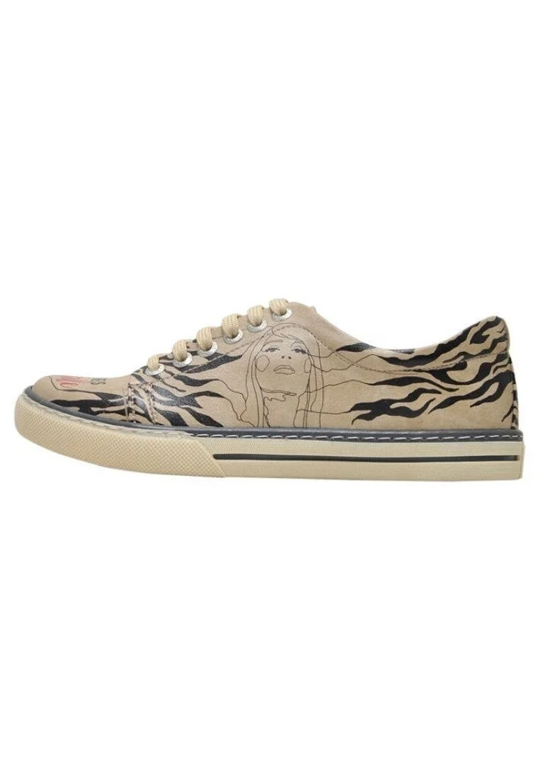 Women Vegan Leather Beige Sneakers - The Future is Female Design
