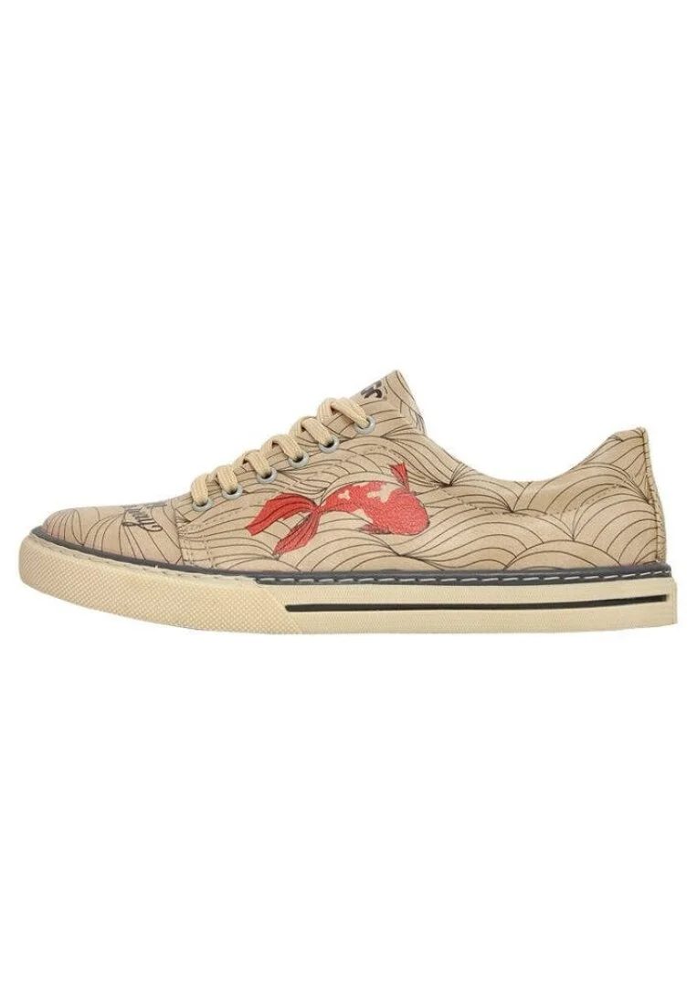 Women Vegan Leather Beige Sneakers - Koi Loves Design