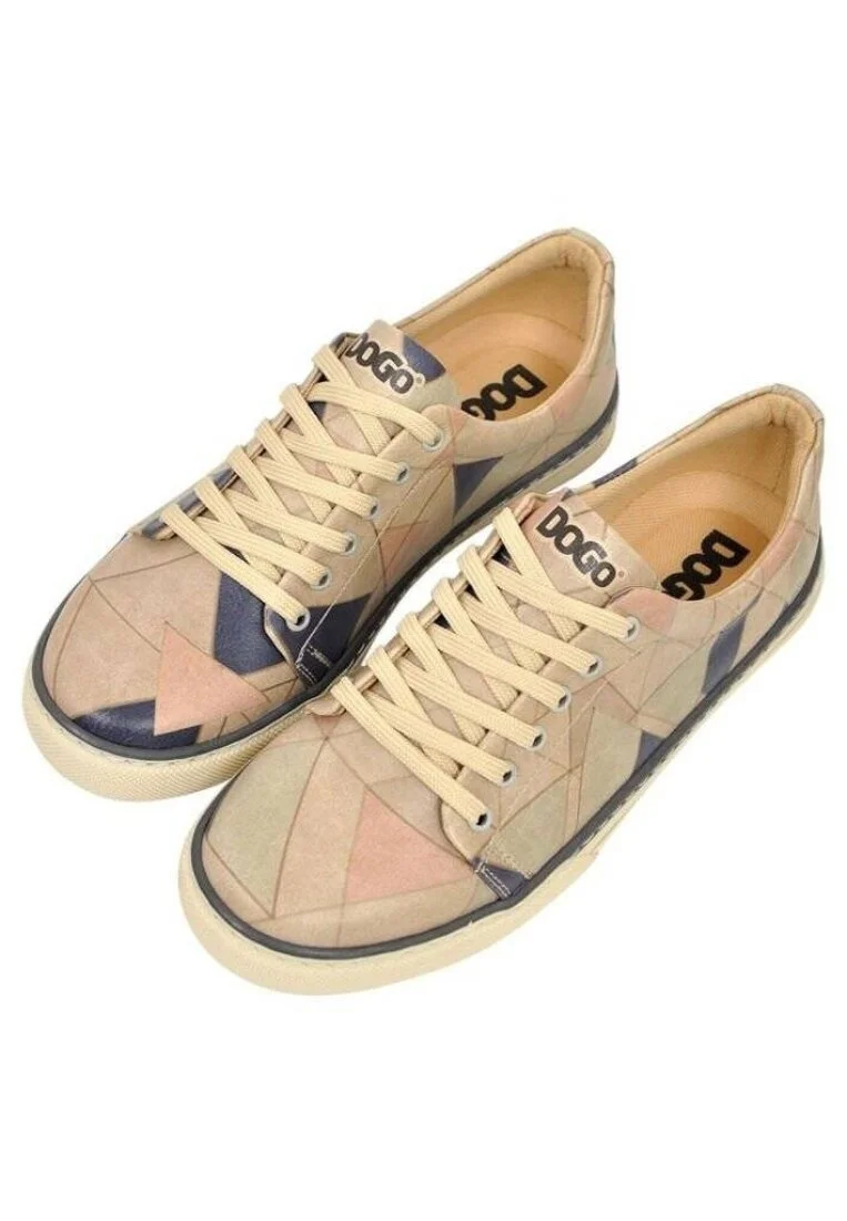 Women Vegan Leather Beige Sneakers - Crystallized Design