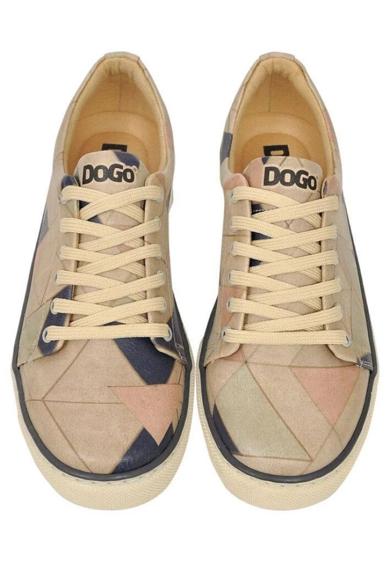 Women Vegan Leather Beige Sneakers - Crystallized Design