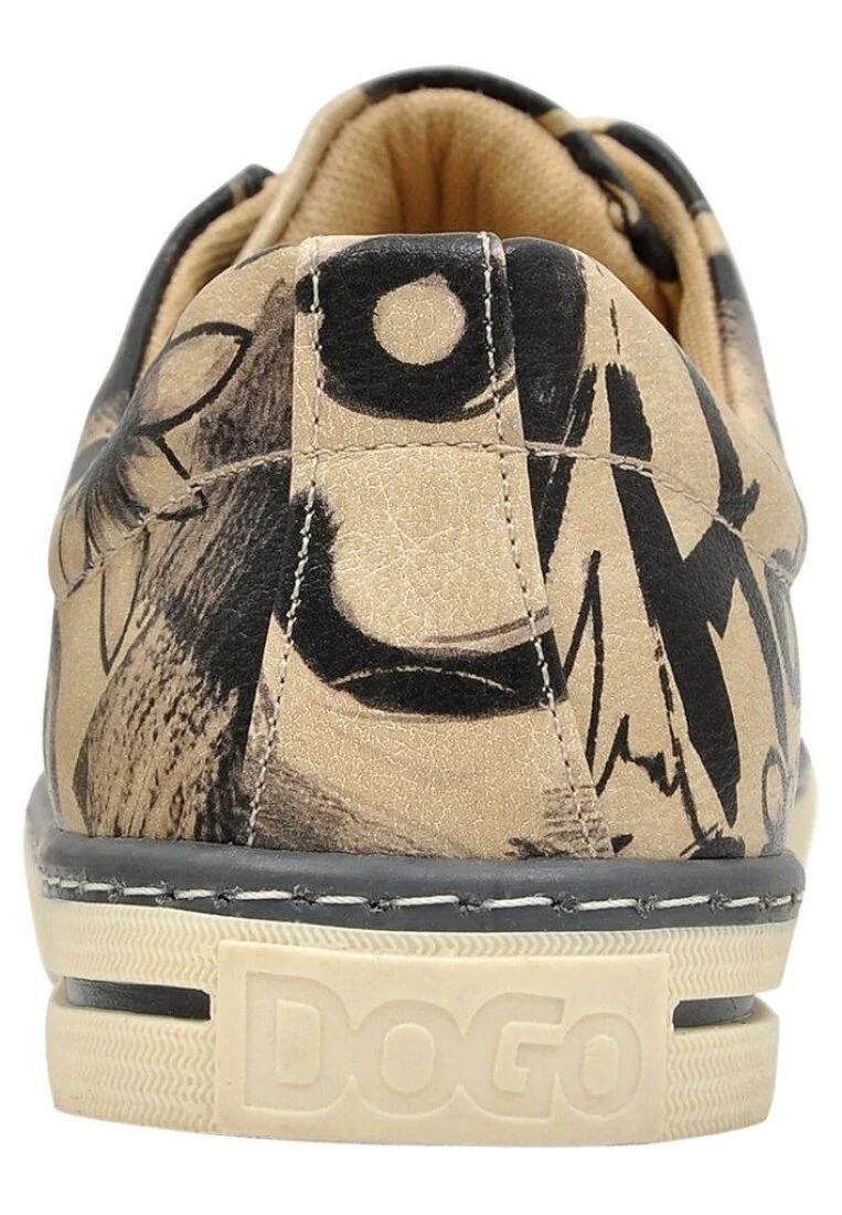 Women Vegan Leather Beige Sneakers - Sketch Design