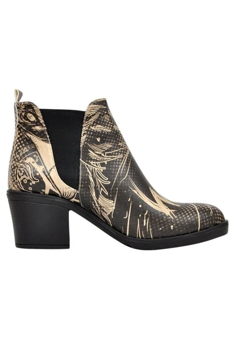 Women Vegan Leather Black Ankle Boots - Wild Design