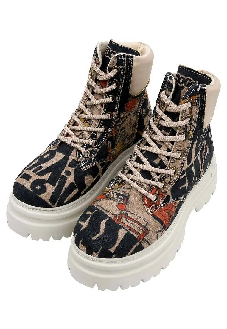 Women Vegan Leather Black Boots - Supper Design