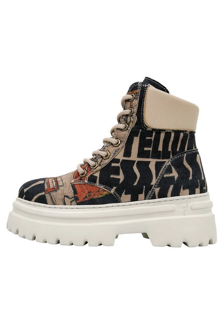 Women Vegan Leather Black Boots - Supper Design