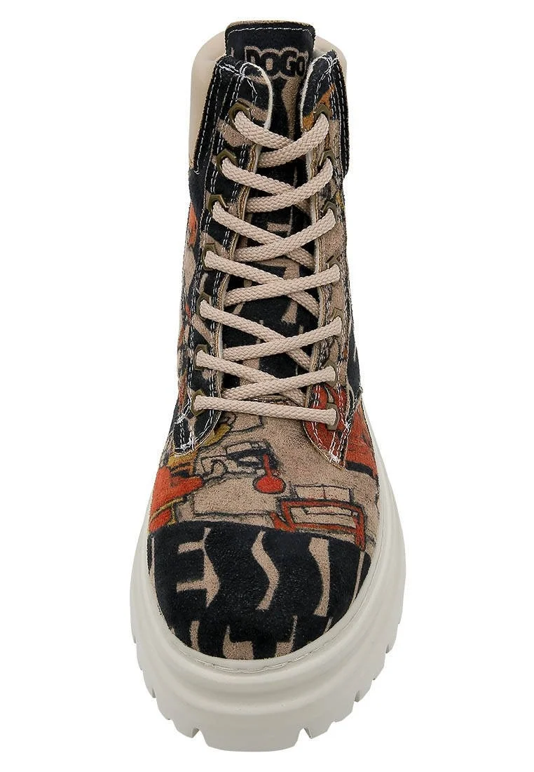 Women Vegan Leather Black Boots - Supper Design