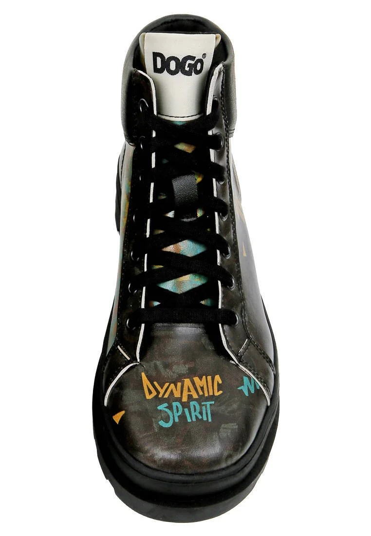 Women Vegan Leather Black Boots - Dynamic Spirit Design