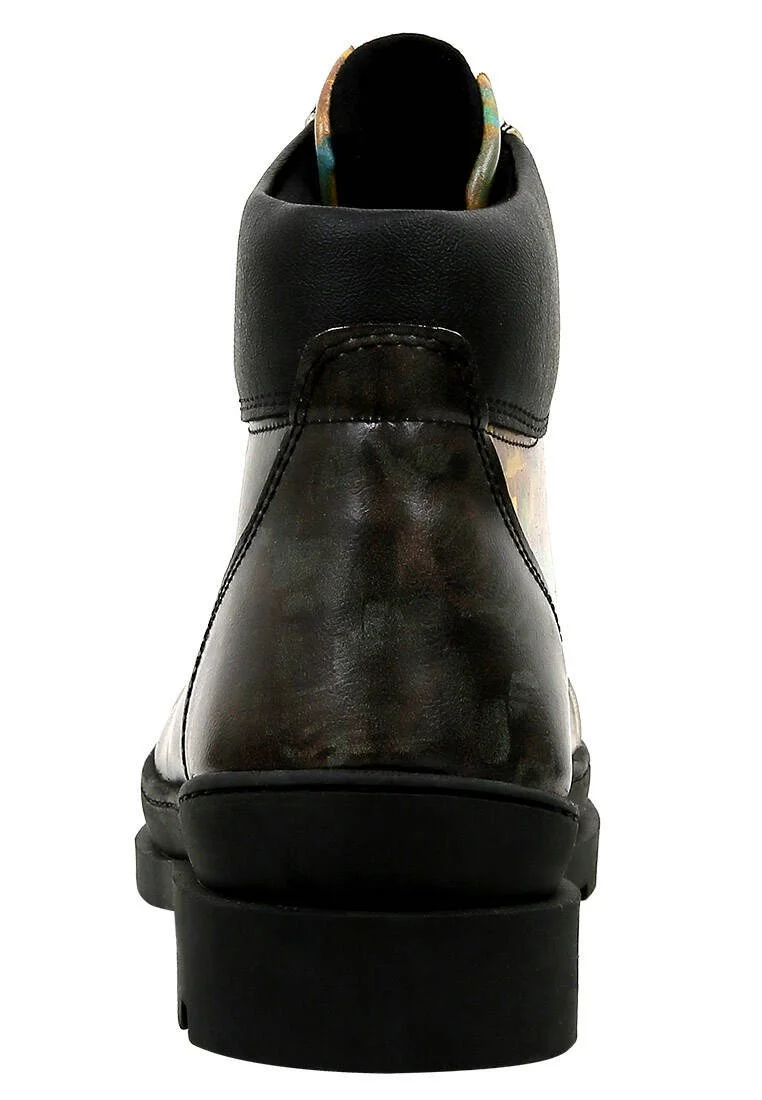 Women Vegan Leather Black Boots - Dynamic Spirit Design