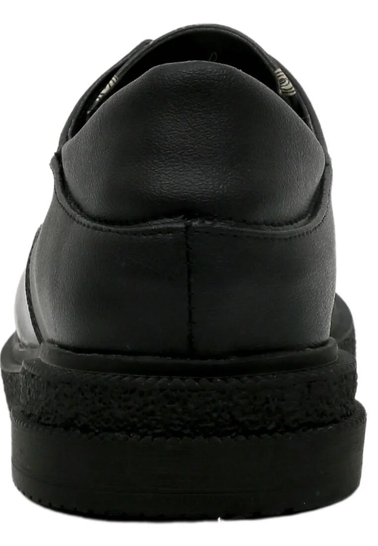 Women Vegan Leather Black Casual Shoes - The Best is Yet to Come Design