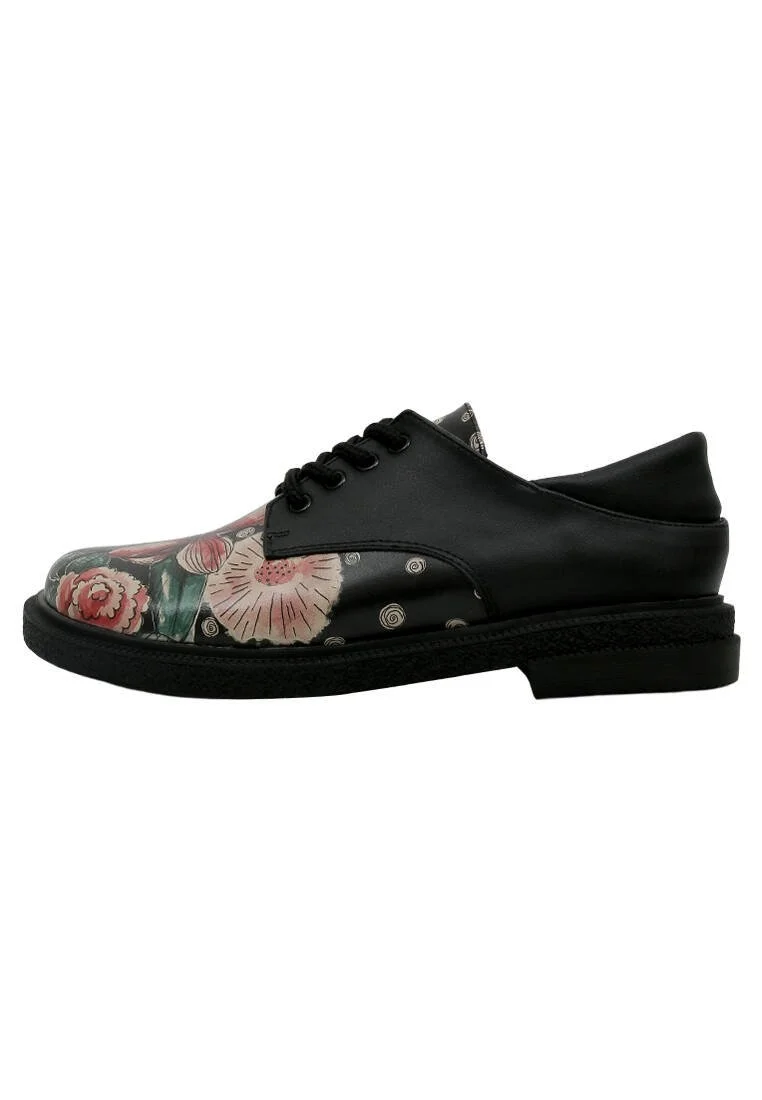 Women Vegan Leather Black Casual Shoes - The Best is Yet to Come Design