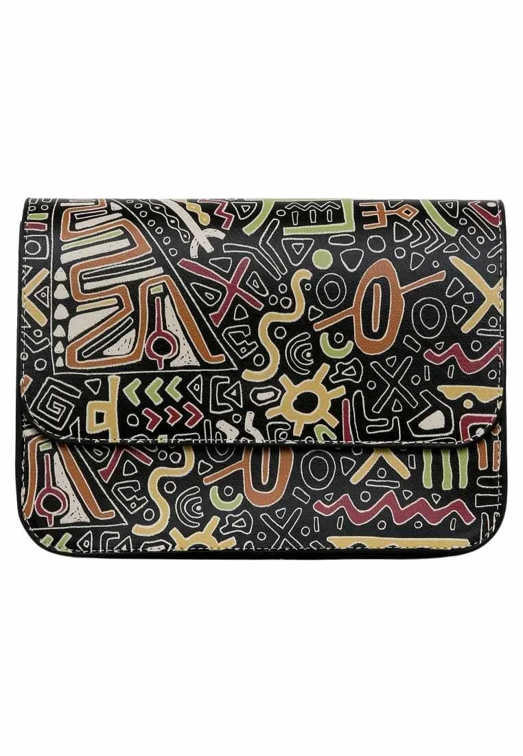 Women Vegan Leather Black Purse - Good Fortune Black Design