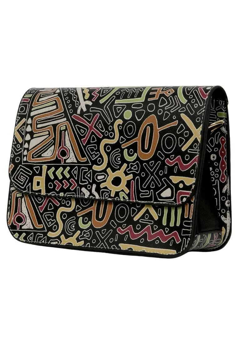 Women Vegan Leather Black Purse - Good Fortune Black Design