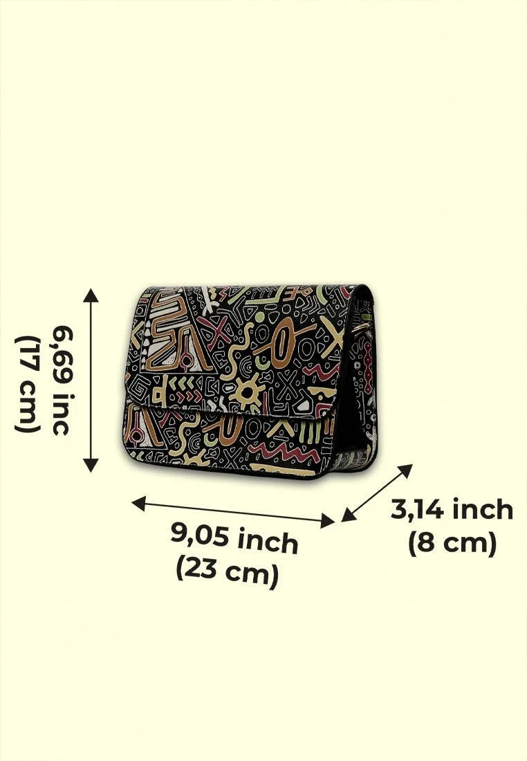 Women Vegan Leather Black Purse - Good Fortune Black Design