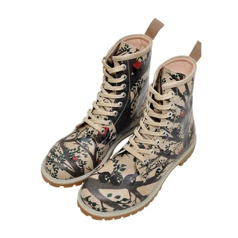 Women Vegan Leather Black Long Boots - Tree's Soul Design