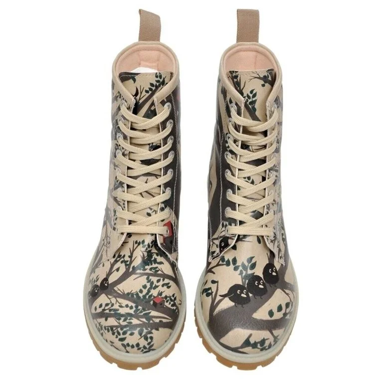 Women Vegan Leather Black Long Boots - Tree's Soul Design