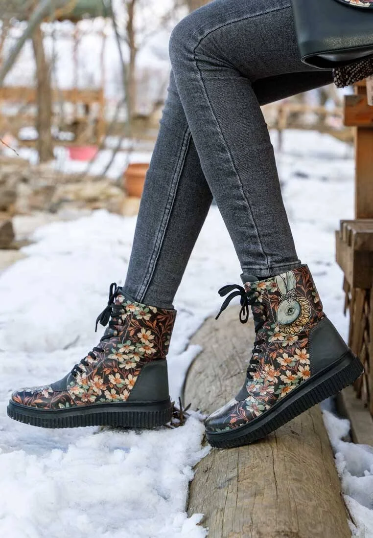 Women Vegan Leather Black Long Boots - Are You Lost Design