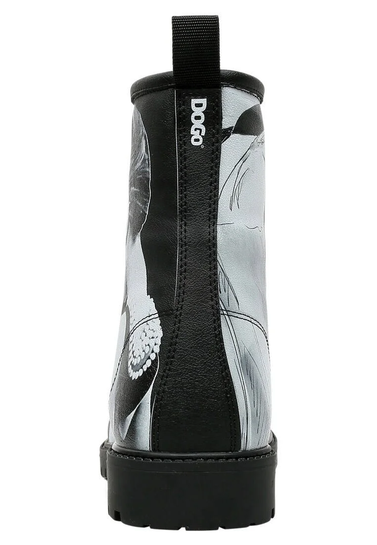 Women Vegan Leather Black Long Boots - Go Back to Being Yourself Design