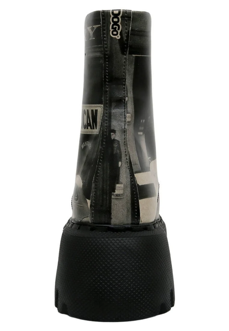 Women Vegan Leather Black Long Boots - I am an American Design