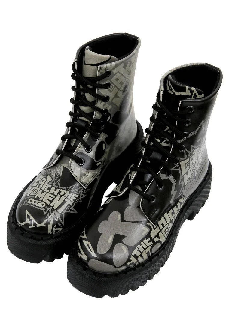 Women Vegan Leather Black Long Boots - Catch the Moment Design