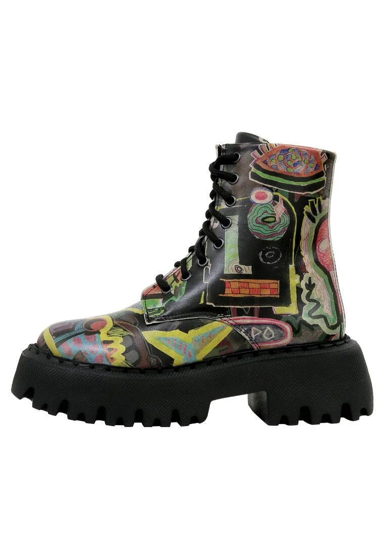 Women Vegan Leather Black Long Boots - Human Inspo Design