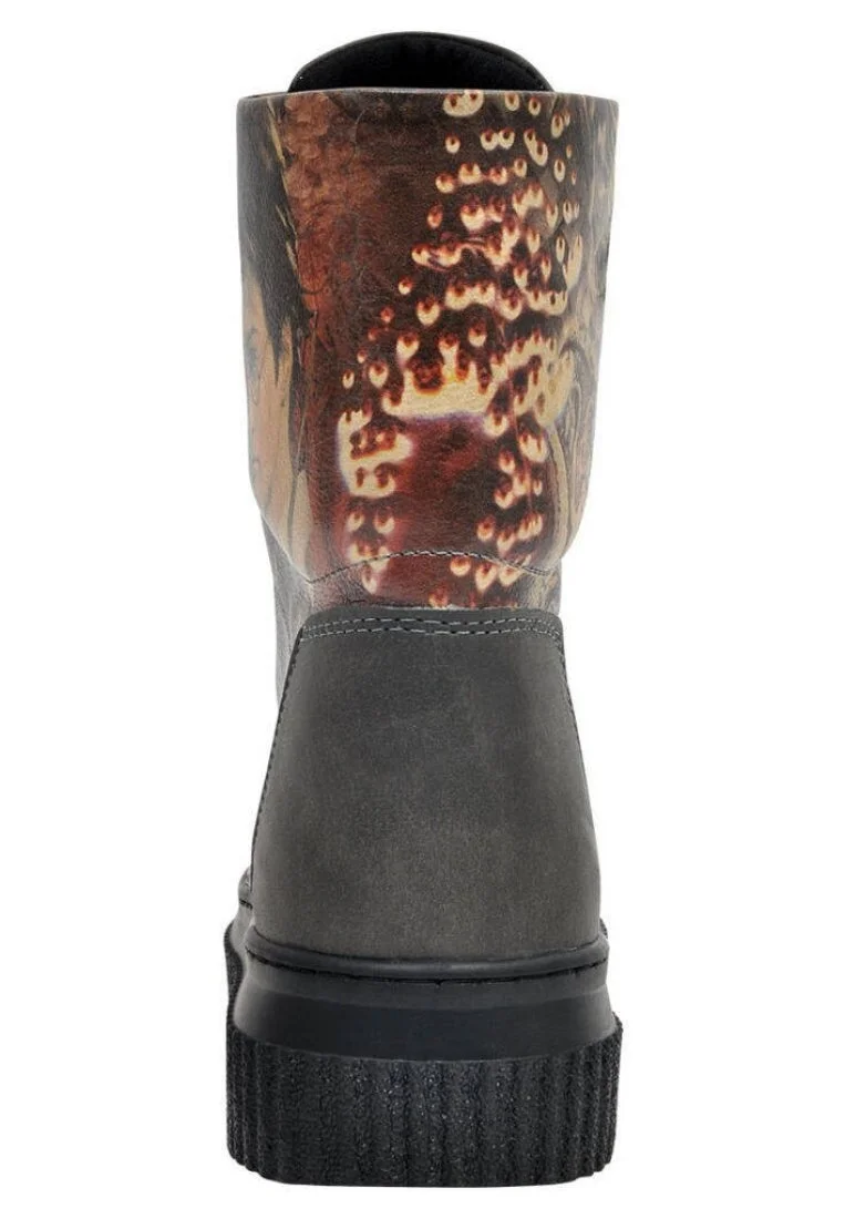Women Vegan Leather Black Long Boots - Warner Bros Triwizard Tournament Harry Potter Design