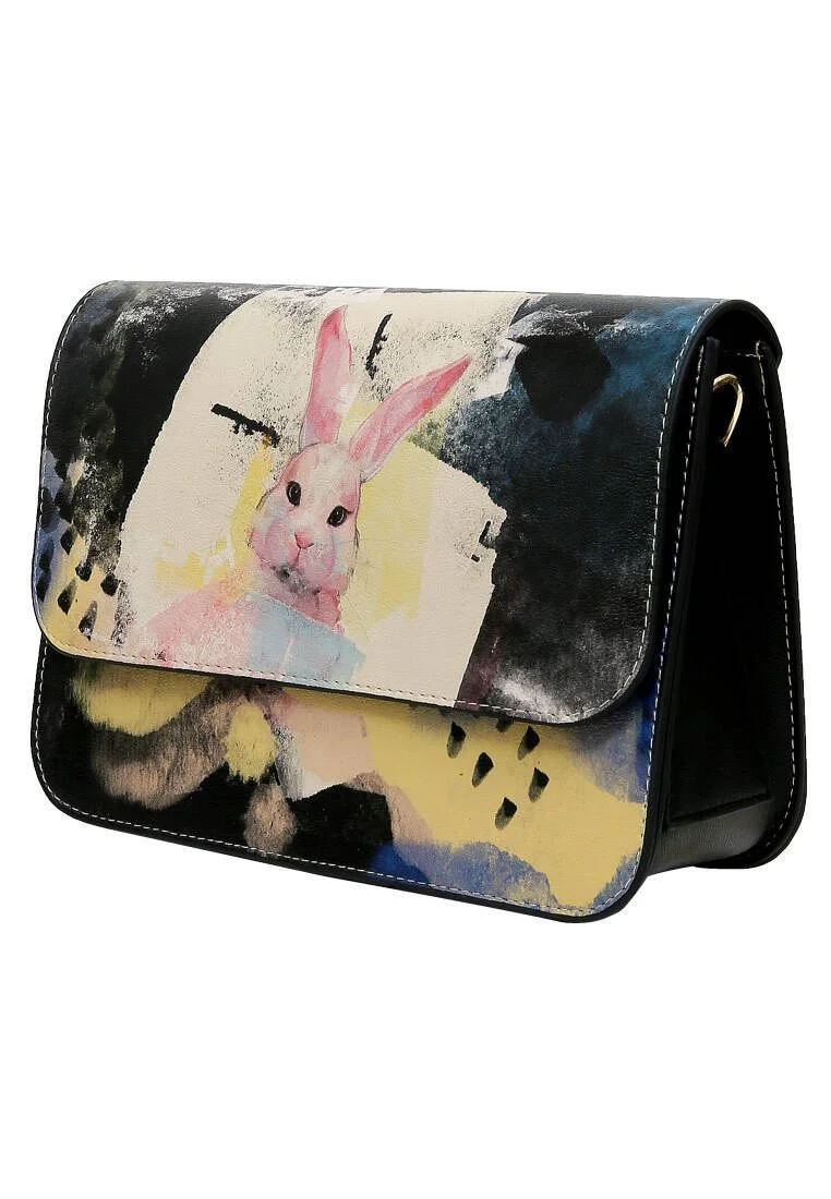 Women Vegan Leather Black Purse - Lapin Muse Design