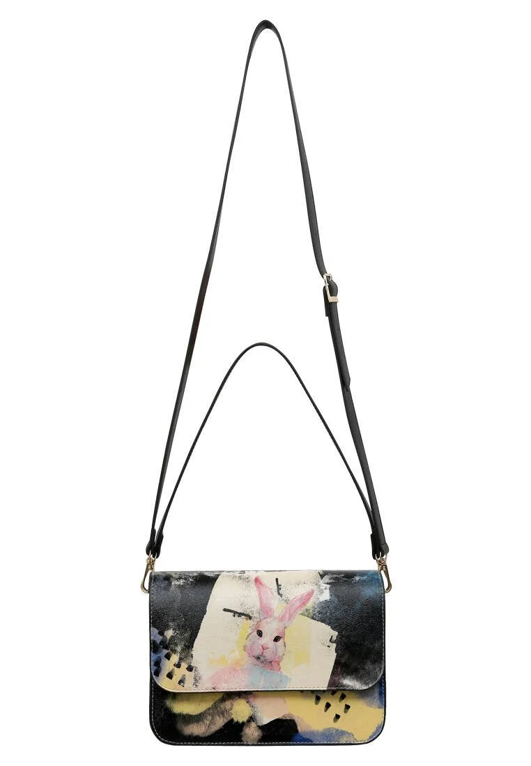 Women Vegan Leather Black Purse - Lapin Muse Design