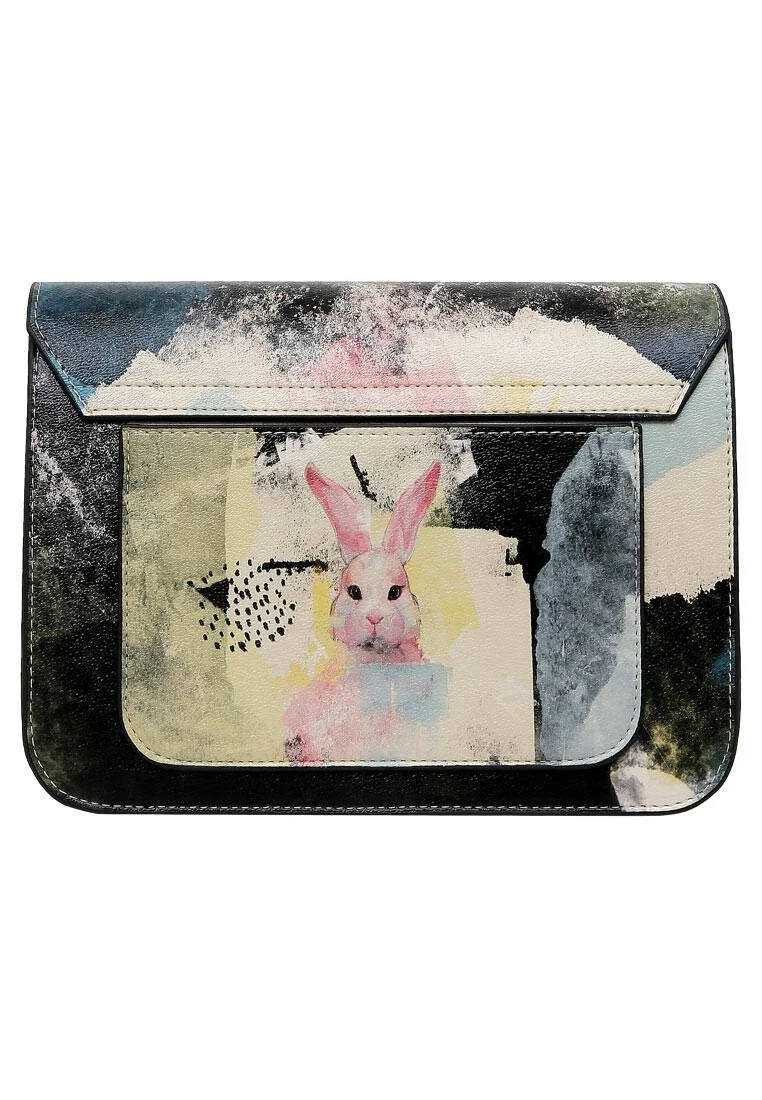 Women Vegan Leather Black Purse - Lapin Muse Design