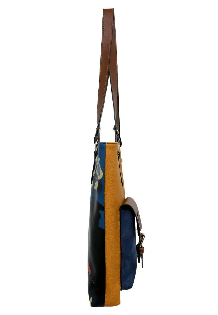 Women Vegan Leather Black Shoulder Bag - Ambassadeurs Design