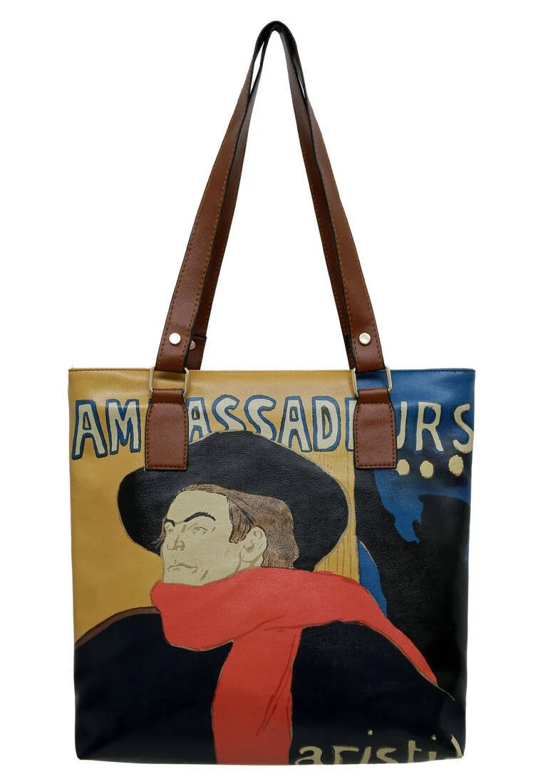 Women Vegan Leather Black Shoulder Bag - Ambassadeurs Design
