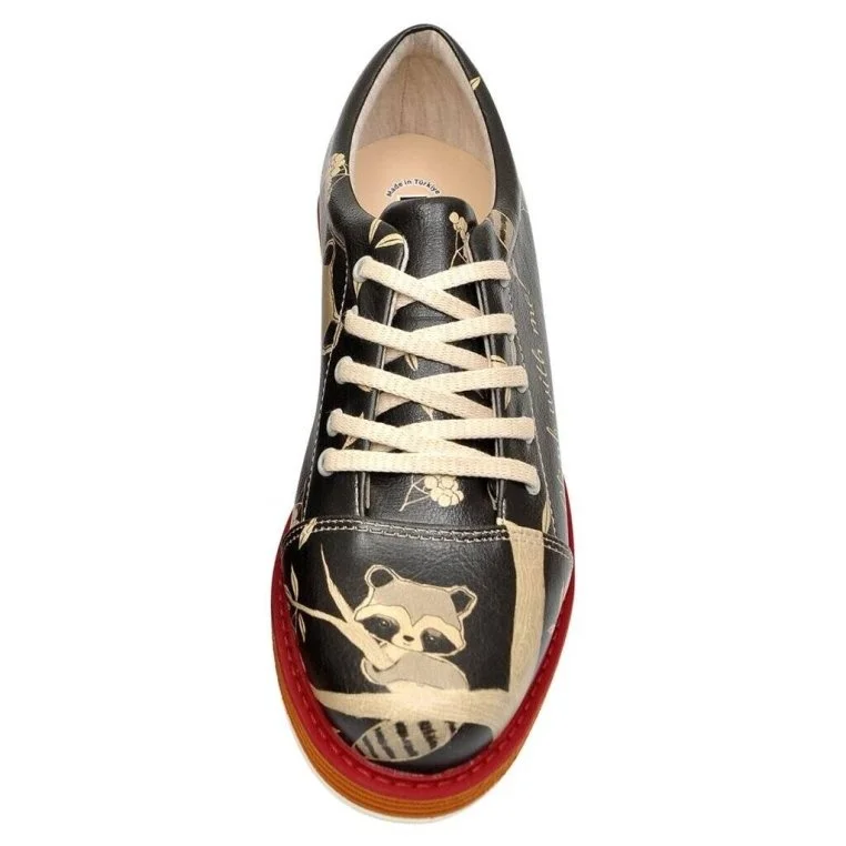 Women Vegan Leather Black Sneakers - Climb With Me Design