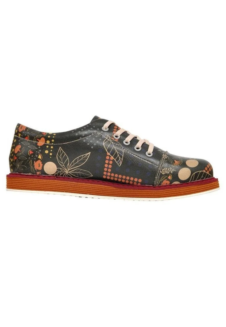Women Vegan Leather Black Sneakers - Dots&leaves Design