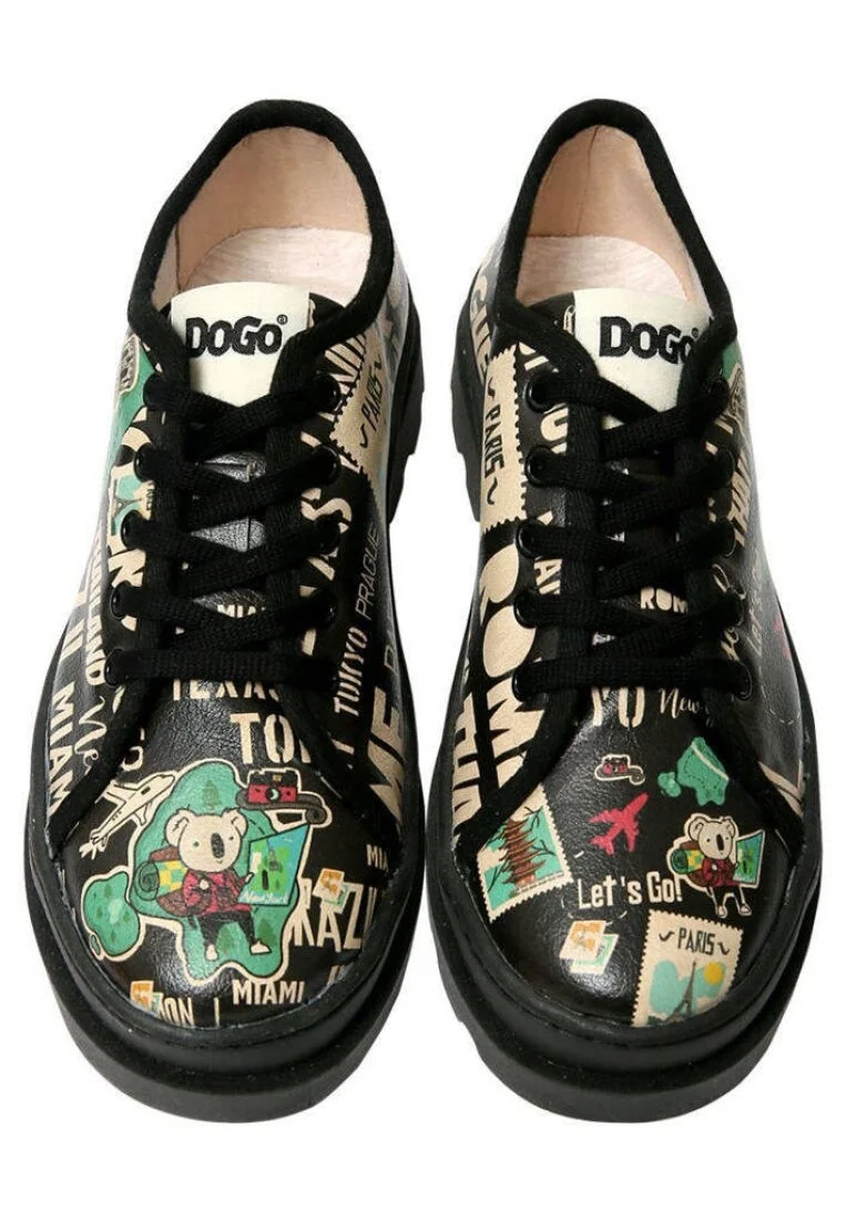 Women Vegan Leather Black Sneakers - Let's Go Design